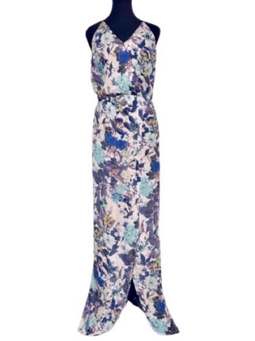 High Low Skirt Dress KARINA GRIMALDI Floral Maxi Designer Boho Asymmetrical